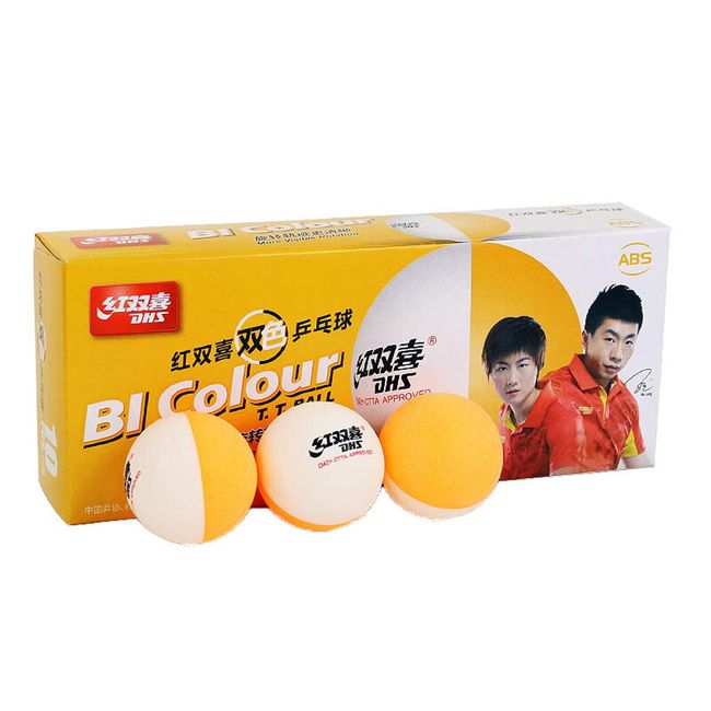 DHS 40+ ABS Bi Color Table Tennis Balls (10 Balls)