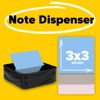 Post it Note Dispenser 3x3 Grey with 3 Pads Super Sticky Notes Included