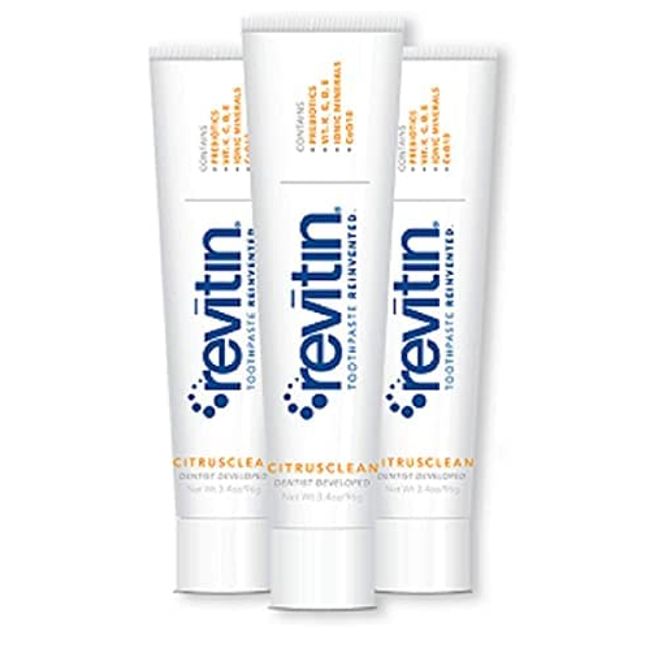 2 PACK -Revitin Natural Toothpaste and Prebiotic Oral Therapy - Pack of 3