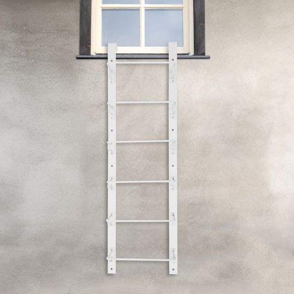 Window Well 6-Step Ladder Heavy-duty Q23 Steel Window Well Ladder Egress Ladder