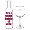 Personalised Engraved Large Wine Glass - For A Whole Bottle!