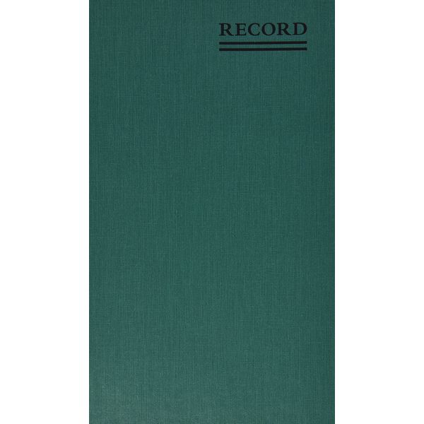 National Emerald Series Record Book, Canvas Hard Cover, Perfect Binding, 12.125" x 7.5", 500 Numbered Pages, Green (56151)