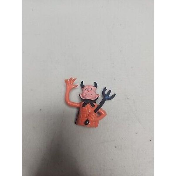 Vintage Halloween STAR RED DEVIL Rubber Finger Puppet Figure Toy collectible