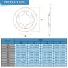 sourcing map 360Pcs 9-Size Internal Tooth Washers Assortment Kit, 65Mn Tooth locking Ring Washers Quick Speed Nut ing Fastener, 9 Size, Black