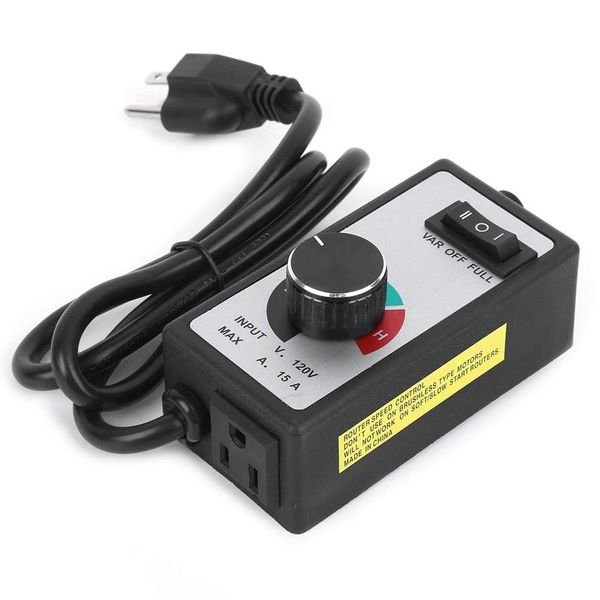 Garosa 1800W Variable Fan Speed Controller, Highly Practical Stable Hydroponic Inline Duct Exhaust Speed Controller, Hydroponic Inline Fan for Exhaust US Plug 110V (1m Cable)