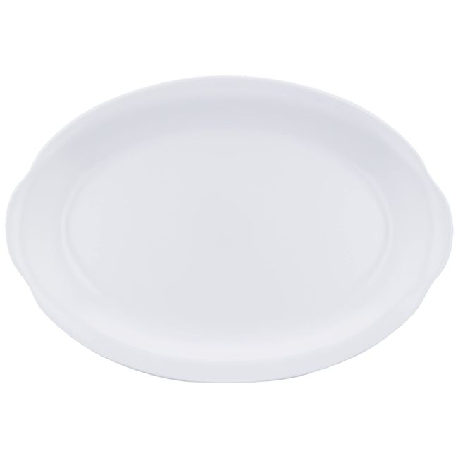 Nagao No.36A Unbreakable Tableware, Oval Plate, Platan, 11.8 inches (30 cm), Made in Japan