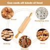 Beech Wood Baking Roll - Rotating Centre Rolling Pin for Cooking and Baking