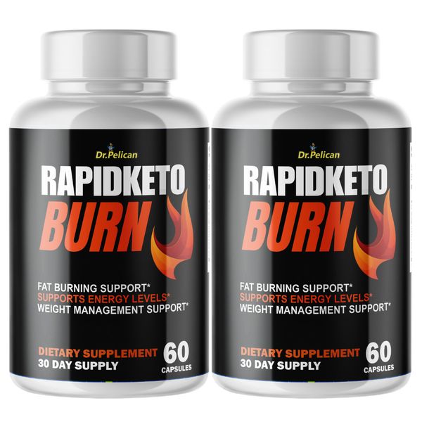 RapidKeto Burn- Keto & Weight Support- 2 Bottles- 120 Capsules