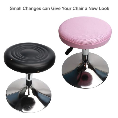 HuaLiSiJi Stool Covers Round Pink Round Bar Stool Covers, Washable Easy Care Mesh Breathable, for 12-15.7in/30-40cm Round Stool Diameter (2Pcs Pink)