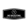 Fancy No Soliciting We Will Not Answer The Door Sign (Black) - Small
