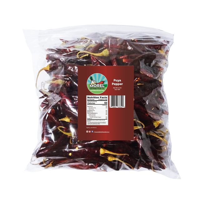 Dried Chile Puya Peppers/Weights: 4 Oz, 8 Oz, 1 Lb, 2 Lbs, 5 Lbs, and 10 Lbs (8 oz)