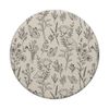 Black & Cream Butterfly Meadow Botanical Wildflower Pattern PopSockets Adhesive PopGrip
