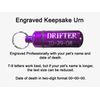 Engraved Pet Keepsake Urn Memorial Key Chain Dog Cat Any Pet