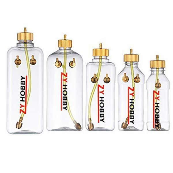 RC Gas Fuel Tank 360ML,ZYHOBBY Fuel Bottle for RC Airplane Model -Transparent Plastic