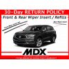 🔥 Genuine OEM Acura MDX Wiper Insert Set Front and Rear 2014 - 2020 Inserts 🔥