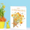 Second Nature Embellished Happy Easter Greetings Daffodil Joy! Hand-Finished Easter Card EFB002