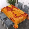 Walmsco Tablecloth Yellow Maple Leaf Decor For Dining Room Kitchen Rectangular Table Cover 132 * 178cm