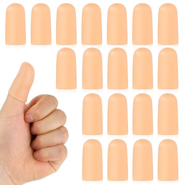 Finger Protectors, 20Pcs Finger Cots Finger Bandage Silicone Finger Support Thumb Protector for Finger Arthritis, Finger Cracking Finger Pain Relief Finger Arthritis and More