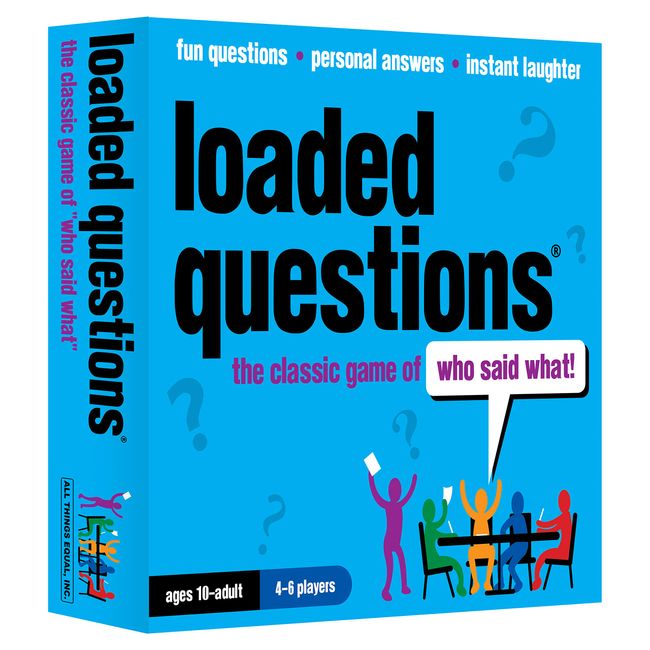 Loaded Questions - The Family/Friends Version of the Classic Game of 'Who Said What' - from All Things Equal, Inc. , Blue