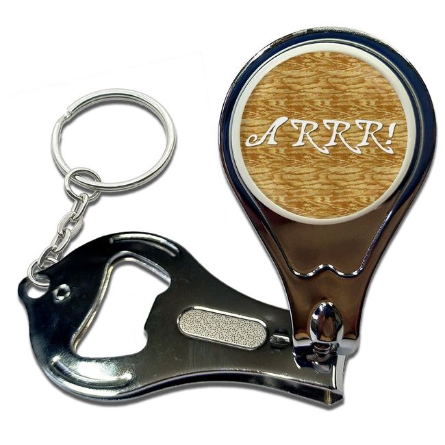 BadgeBeast.co.uk Arrr - Key Ring Bottle Opener and Nail Clipper