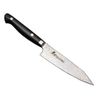 Coreless Damascus Sword Shaped (Cut) Petty 120 Black Micarta