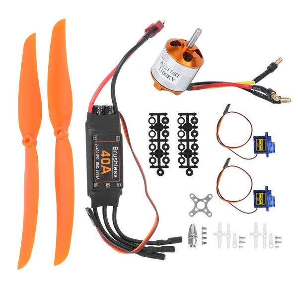 RC Airplane Power Kit, 1100KV Brushless Motor 40A ESC SG90 9G Micro Servo 1060 Propeller Compatible with RC Plane(1100KV Motor + 40A ESC + 9G Servo+ 1060 Propeller)