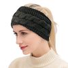 TSHAOUN 2 Packs Winter Knitted Headbands Ear Warmer Headbands, Crochet Knit Chunky Head Wraps with Soft villus Lined, Elastic Twist Headwrap, Headwrap Hat Cap Ear Warmer for Women Girls (2 Packs)