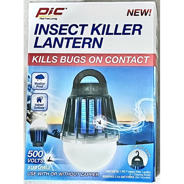 PIC Insect Killer Bug Zapper Portable Outdoor Mosquito Pest Control Lantern