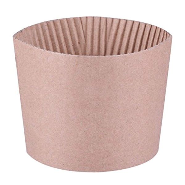 Luckypack 500 Piece Cup Sleeve Corrugated Jacket Cafe Drink Disposable Paper Coffee Cup Sleeves Reusable Holder Cardboard For Hot Drinks, 12 oz./16 oz./20 oz.