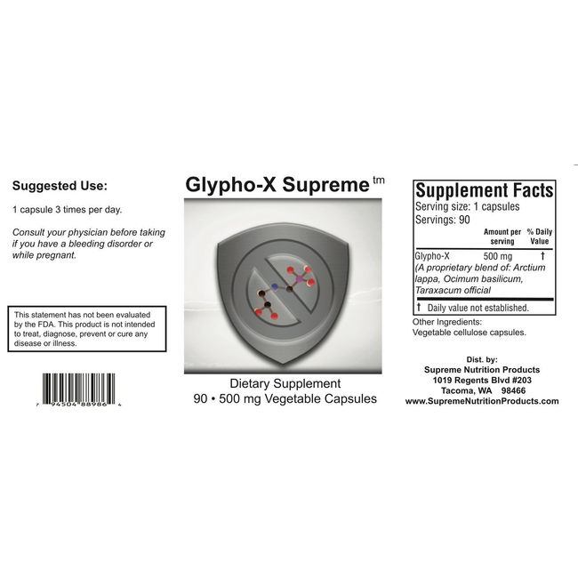 Supreme Nutrition Glypho-X Supreme, 90 Pure 495 mg Capsules