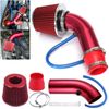 Carbon Fibre Car Cold Air Intake Filter Induction Pipe Power Flow Hose System