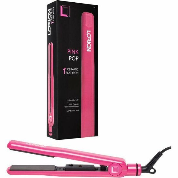 Lorion 1" Ceramic Flat Iron Pink Pop