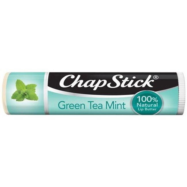 ChapStick 100% Natural Lip Butter, Green Tea Mint, 0.15 oz (Pack of 2)