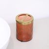 Melody Maison Rust Orange Patterned Glass Toothbrush Holder with Gold Rim