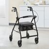 McKesson Upright Rollator Walker Folding 32 to 37” Handle Height 146-R726BK