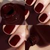 Matte Deep Red Nail Polish - Quick-Drying with No UV Curing Needed, Perfect for Women