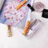 Mini Small PVC Transparent Plastic Cosmetic Organizer Bag Pouch with Zipper Closure for Vacation Travel, Bathroom and Organizing Waterproof Makeup Bag