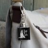 Corpse Bride Logo and Silhouette Stainless Steel 1oz Mini Flask Key Chain