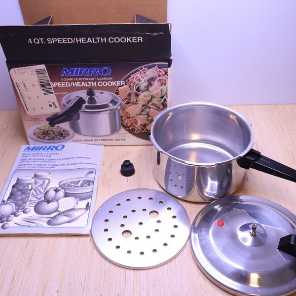 Vintage Mirro 4 QT Speed Health Cooker Pressure Cooker Stove Top New Open Box