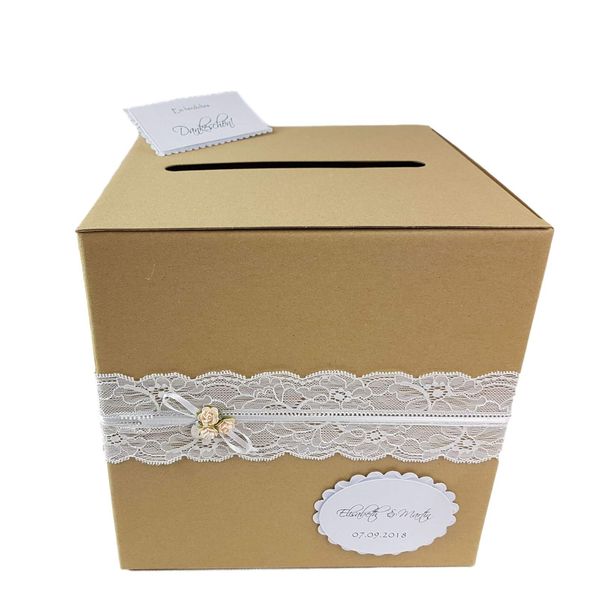 Briefbox - Geschenktruhe - Natur Vintage Hochzeit