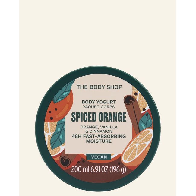 The Body Shop SPICED ORANGE Body Yogurt - Orange, Vanilla & Cinnamon 48H Fast Absorbing Moisture 200 ml