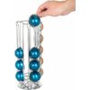 Rotating Chrome-Plated Coffee Pod Dispenser - Holds 20 Capsule