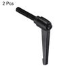 sourcing map M12 x 60mm Handle Adjustable Clamping Lever Thread Push Button Ratchet Male Threaded Stud Knobs Locking Rotating Screw Handles Quick Release Bolt Black 2pcs