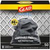 Glad Forceflexplus Drawstring Large Trash Bags 30 Gallon 50 Ct Black Tools NEW