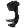 Drum Microphone Clips, 2Pcs Adjustable Plastic Shockproof Drum Rim Clamp Microphone Clip Holder Mount (Black)