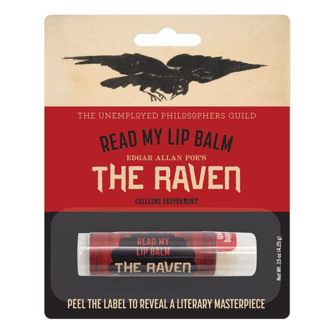 Read My Lips Lip Balm - Excerpt of Poe's Raven Under The Label - Made in The USA