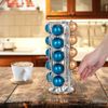 Silver Metal Vertuo Pod Carousel Coffee Capsule Stand Rack, Coffee Pod Stand