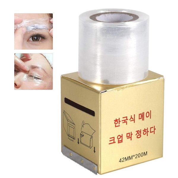 Plastic Wrap For Semi Permanent Makeup Eyebrow Liner Lips Preservative Film, Tattoo Cover Film Tattoo Cling Film For Make Up Roller(Plastic Wrap With Box)