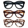 KoKoBin 3-Pack Oversized Reading Glasses For Women Blue Light Blocking Readers with Spring Hinge Ladies Computer Reader 3.0