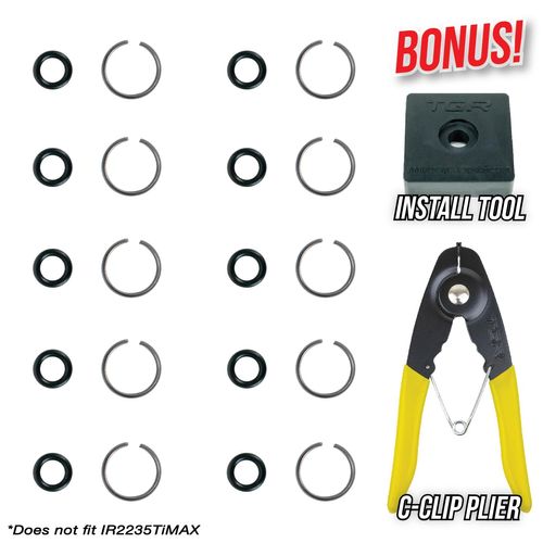 1/2" Impact Wrench Socket Retainer Retaining Ring with O-Ring Mac IR - 10 Sets. Anvil Retaining Ring Install Tool Included